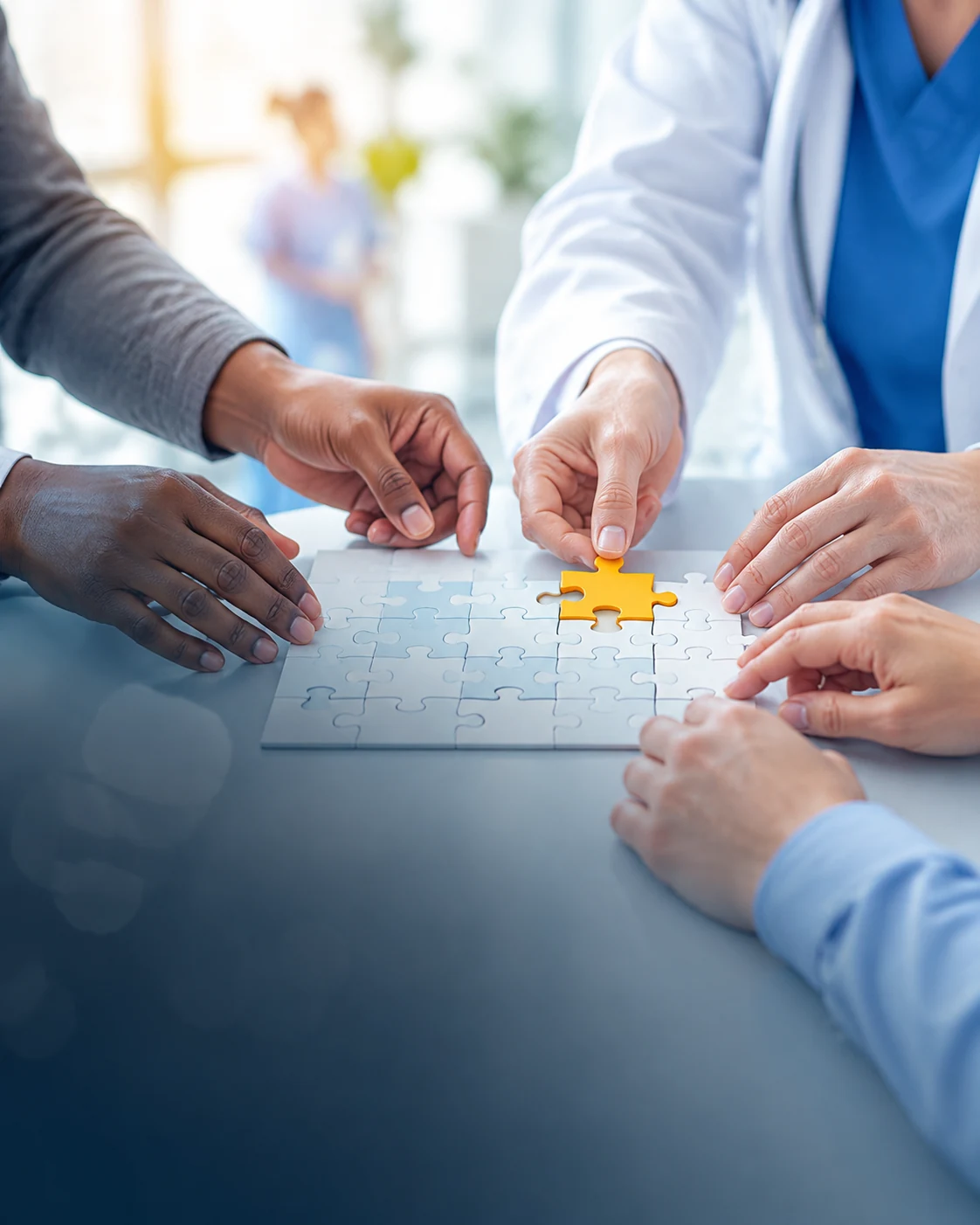 Healthcare collaboration representing Jaya Abadi Medika's values