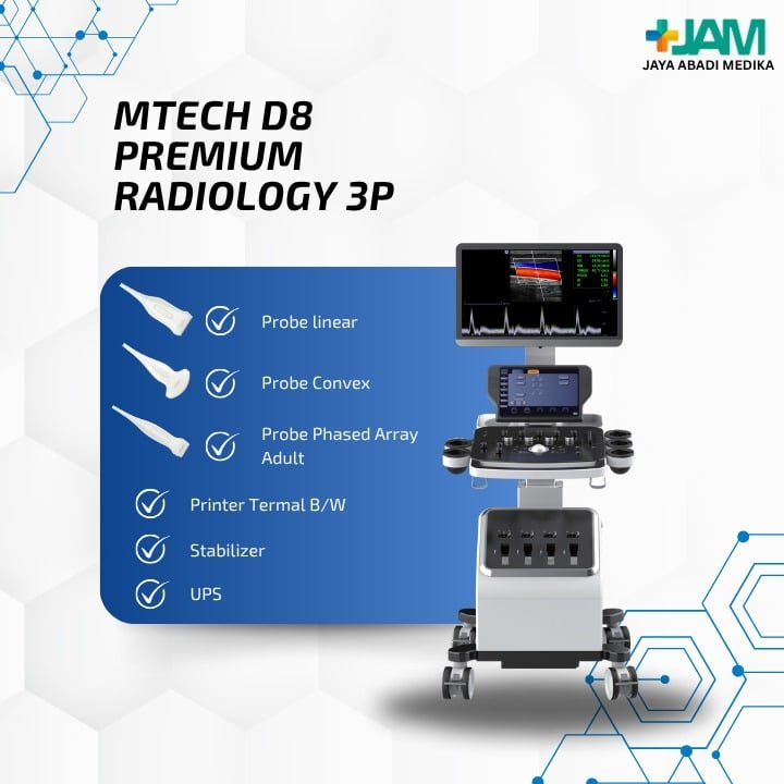 MTECH D8 Ultrasound Diagnostic System 2D COLOUR DOPPLER PREMIUM RADIOLOGY / ECHO / POC 3P