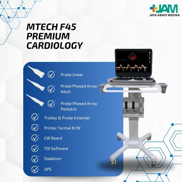 MTECH F45 Ultrasound Diagnostic System 2D ECHO COLOUR DOPPLER PORTABLE PREMIUM CARDIOLOGY / POC