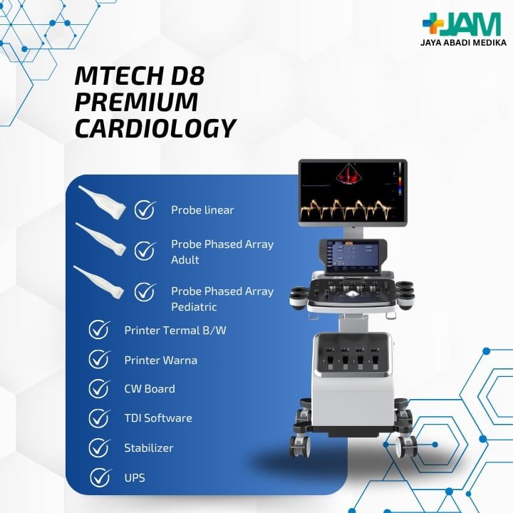 MTECH D8 Ultrasound Diagnostic System ECHO 2D COLOUR DOPPLER PREMIUM ADULT & PEDIATRIC